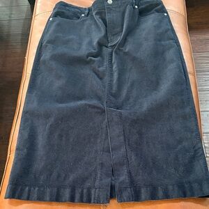 Talbots Navy Corduroy Skirt size 12